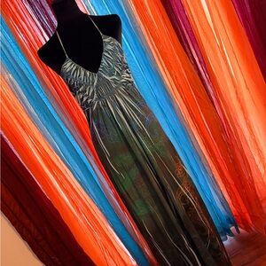 Colorful Halter Maxi Dress